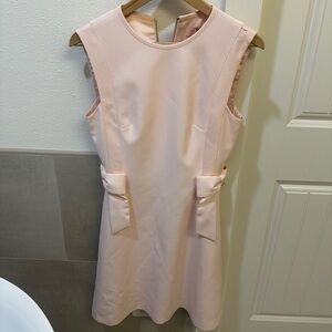 Ted Baker Light Pink Bow-Accent Mini Dress